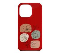 Custodia per iPhone 13 Pro Wildflower Line Art Abstract Botanical Mid Century