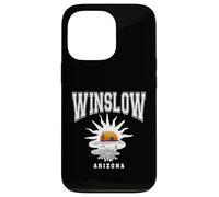 Custodia per iPhone 13 Pro Winslow Arizona Alba Nel Deserto Vintage Stile Atletico