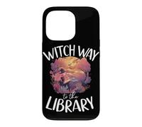 Custodia per iPhone 13 Pro Witch Way to the Library Libro spettrale di Halloween Witch Lover