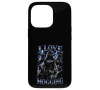 Custodia per iPhone 13 Pro Wolf Love Mogging Divertente Gen-Z Meme
