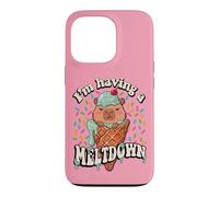 Custodia per iPhone 13 Pro Womens Girls I'm Having A Meltdown Ice Cream Capybara Lover