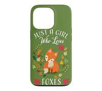 Custodia per iPhone 13 Pro Womens Kids Fall Leaves Boho Just A Girl Who Loves Foxes