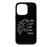 Custodia per iPhone 13 Pro Womens Kids Just A Girl Who Loves Horses