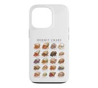 Custodia per iPhone 13 Pro World of Hermit Crabs Crostacei Biologia Marina Ragazzi Ragazze