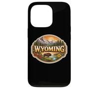 Custodia per iPhone 13 Pro Wyoming Souvenir Stato Visitatore Memorabilia Viaggiatore Turistico