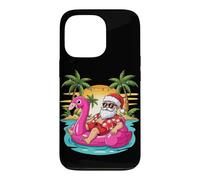 Custodia per iPhone 13 Pro Zattera da spiaggia di Babbo Natale