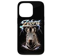 Custodia per iPhone 13 Pro Zebra Heavy Metal Concerto di musica Animal Rock N Roll anni '80