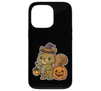 Custodia per iPhone 13 Pro Zombie Scoiattolo Strega Cappello Lanterna