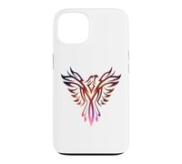 Custodia per iPhone 13 Purple & Orange Flames Phoenix Myth Bird Rising Nato di nuovo