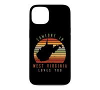 Custodia per iPhone 13 Qualcuno in West Virginia ama voi Vintage State Retro