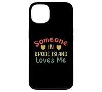 Custodia per iPhone 13 Qualcuno nel Rhode Island mi ama Retro Stati Uniti d'America