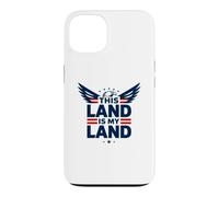 Custodia per iPhone 13 Questa terra è la mia terra aquila patriottica