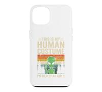 Custodia per iPhone 13 Questo è il mio costume umano Sono davvero un segno di pace alieno