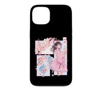 Custodia per iPhone 13 Ragazza anime, Comic Core in stile manga, Vento divino, Kanji Shodo