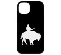 Custodia per iPhone 13 Ragazzo su un Buffalo Silhouette