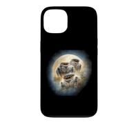 Custodia per iPhone 13 Ragni saltatori Gold Moon Kawaii Chibi Ragni aerografo