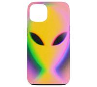 Custodia per iPhone 13 Retro Alien Aura Psychedelic Rainbow Aesthetic Cryptozoology