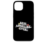 Custodia per iPhone 13 Retro Groovy Best ANGELINE Ever Nome Festa della mamma Ragazza