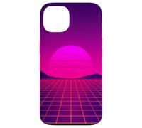 Custodia per iPhone 13 Retro Sunset Horizon Minimal Synthwave Paesaggio