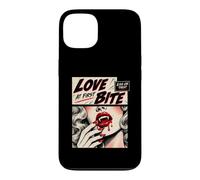 Custodia per iPhone 13 Retro Vampire Halloween Love at First Bite Kiss or Treat