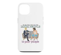 Custodia per iPhone 13 Ricco povero gente divertente classe satira Meme Citazione umorismo oscuro