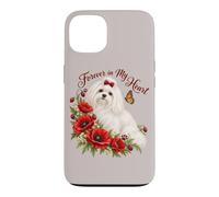 Custodia per iPhone 13 Ricordo dei memoriali floreali degli animali domestici del