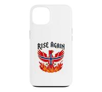 Custodia per iPhone 13 Rise Again Norvegia Bandiera Phoenix From Flames Norse Firebird