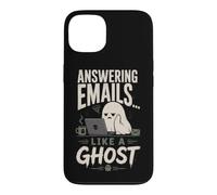 Custodia per iPhone 13 Rispondere alle e-mail come un fantasma divertente ufficio di Halloween
