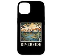 Custodia per iPhone 13 riva california retrò vintage orizzonte parco fiume città