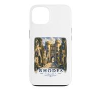 Custodia per iPhone 13 Rodi Città Vecchia Grecia Vintage Greco Viaggi