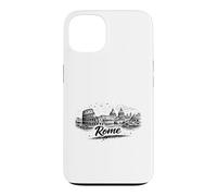 Custodia per iPhone 13 Roma Italia Colosseo Città del Vaticano Sketch Art