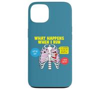 Custodia per iPhone 13 Runner What Happens When I Run Citazione Jogging Divertente Corsa