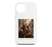 Custodia per iPhone 13 San Michele Arcangelo Spada E Scudo Icona Arte Fede