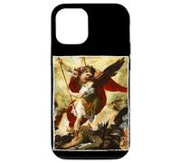 Custodia per iPhone 13 San Michele espellendo Lucifero e Angeli caduti cristiani
