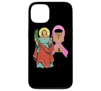 Custodia per iPhone 13 Santa Agata Cancro al seno Nastro Patrono Santo Infermiere Cattolico