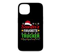 Custodia per iPhone 13 Santa's Favorite Trucker Funny Christmas Trucker Xmas