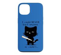 Custodia per iPhone 13 Sarcastico gatto pipistrello non potrei mai ferire nessuno