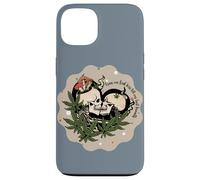 Custodia per iPhone 13 Scheletro bacio romantico gotico teschio fungo botanico