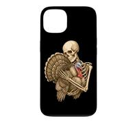 Custodia per iPhone 13 Scheletro del Ringraziamento che abbraccia la Turchia Spooky Gobble Day