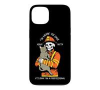 Custodia per iPhone 13 Scheletro pompiere divertente I'm Here To Save Your Kitty