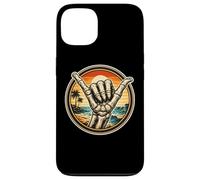 Custodia per iPhone 13 Scheletro Shaka gesto della mano Vintage Surfing Surfer Surf Fan