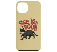 Custodia per iPhone 13 See Ya Soon Dark Cat Meme Design Womens Girls