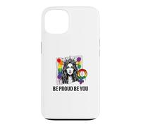 Custodia per iPhone 13 Sii orgoglioso e sii arcobaleno LGBTQ Pride Femminista