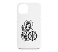 Custodia per iPhone 13 Simbolo cattolico di Santa Caterina d'Alessandria