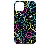 Custodia per iPhone 13 Simbolo Colorato Pace Segno Rosa Blu Giallo
