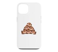 Custodia per iPhone 13 Simpatico design a fumetti con lontra amici