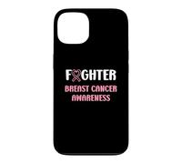 Custodia per iPhone 13 Simple woman fighting ribbon fighter Breast Cancer Awarenes