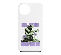 Custodia per iPhone 13 Slow Down Frog Playing Guitar Relax & Enjoy Your Life