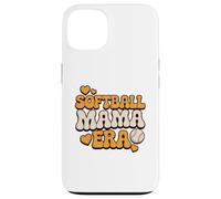 Custodia per iPhone 13 Softball Mama Era Retro Groovy Baseball Mom Vibes Love Cute