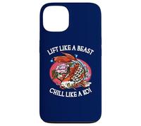 Custodia per iPhone 13 Sollevare come una bestia Chill Like A Koi, divertente sollevamento pesi